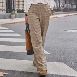 Sundance NWT | Brewster Plaid Wide Leg Pant | 14
